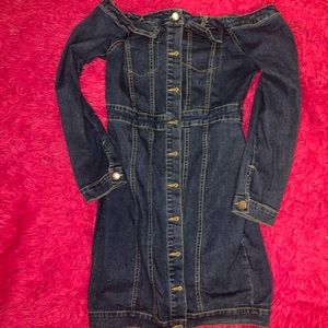 Denim Off the shoulder dress